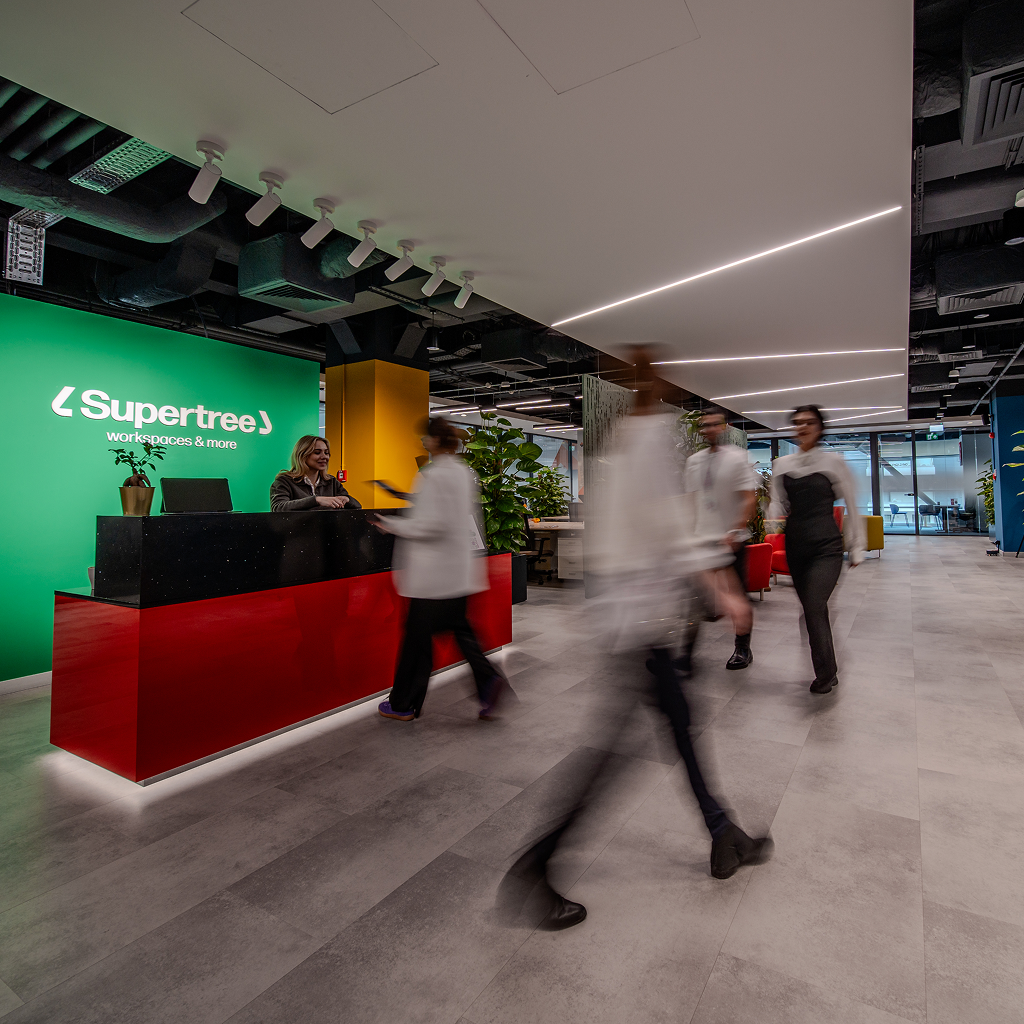 Supertree workspace at BOC Tower, Pipera